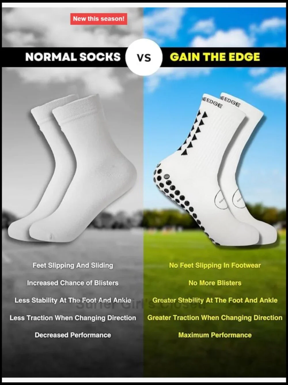 Grip Soccer Socks - Set - Anti-Slip Athletic Socks